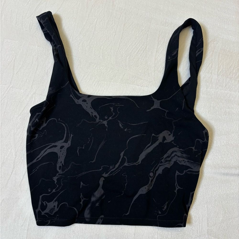 All in Motion Black Marble Sports Bra